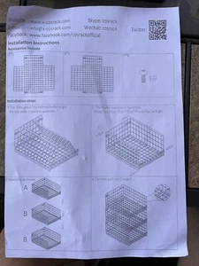X-Cosrack Aufbewahrungsregal schwarz Metall robust Organizer verstellbar - Bild 1 von 9