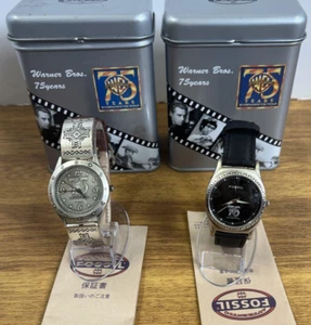 Fossil x Warner Bros. 75 Years Watch Set Of 2 Unused From Japan - Picture 1 of 24