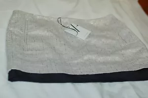 NEU Diane von Fürstenberg Rock ELLEY Mini Silber Metallic Größe 8 Neu mit Etikett - Bild 1 von 8