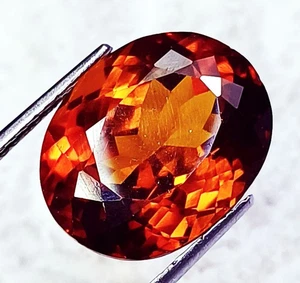 Natural Hessonite Garnet 17.50 Ct Oval Shape Certified Loose Gemstones - Picture 1 of 7