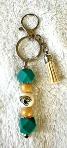 Jacksonville Jaguars Perlen Schlüsselanhänger - Handarbeit NFL Fan Geschenke - Bild 1 von 3