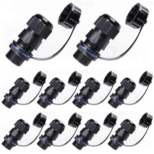 10 PIEZAS Montaje en Panel RJ45 Conector Impermeable Cat5/5e/6 Ethernet LAN Cable C... - Imagen 1 de 6