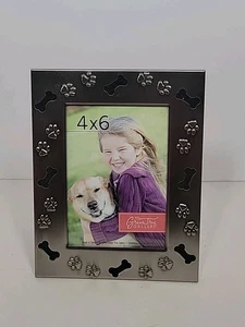 Green Tree Gallery Metall Haustier Bilderrahmen Hundeknochen & Pfotenabdruck - Bild 1 von 3