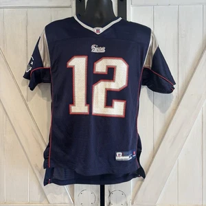 Vintage YOUTH Reebok Tom Brady Jersey Size Y XL New England Patriots Football - Picture 1 of 11