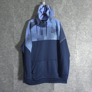 Nike Dri-FIT Pullover Hoodie Mens Sz 3XL-T Tall Blue Geometric Athletic Sports - Picture 1 of 12