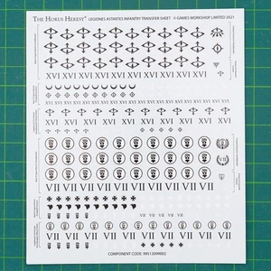 Legion Astartes Infantry Transfer Sheet #15737 The Horus Heresy - Picture 1 of 1