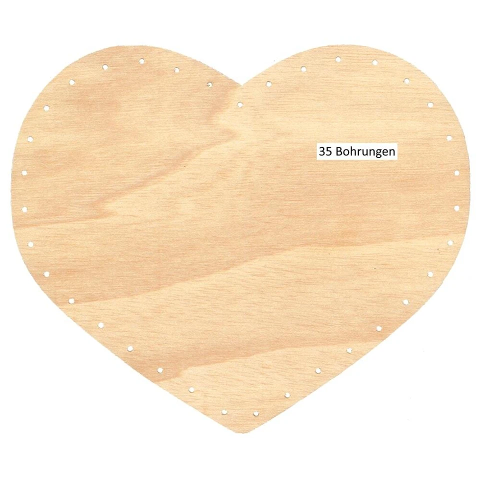 CSB-CENTER Korbboden Korbflechtboden Flechtboden Boden - Herz Herzform - Sperrholz 8mm