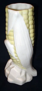 Vntg Belleek Ireland Porcelain Ivory Yellow Corn Cob 6” Tall Spill Flower Vase - Picture 1 of 3