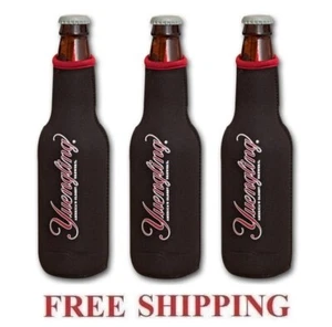 YUENGLING BREWERY 3 BEER BOTTLE SUIT COOLERS ZIP UP KOOZIE COOLIE HUGGIE NEW - Picture 1 of 2