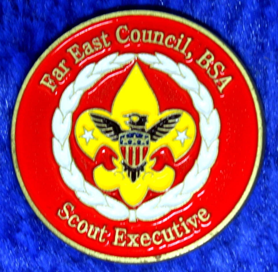 BSA Boy Scout Far East Council Scout Executive Challenge Coin C-66 - Image 1 of 2