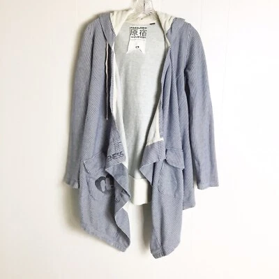 Sudadera con Capucha HARAJUKU LOVERS Marfil Azul Marino Pin Tira Mujer Talla Pequeña Foto 1 de 4