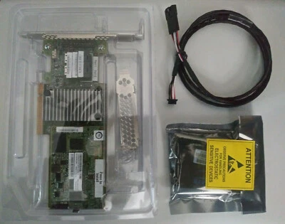 IBM M5210 w/4GB CACHE NEW BBU w/2 CABLES RAID 12Gb/s NAS(DELL H730P/LSI 9361-8i) - Image 1 of 4