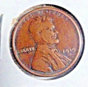 1919-S Lincoln Wheat Cents fine detail circulated full date - Picture 1 of 4