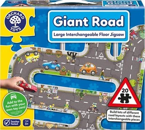 Orchard Toys Riesenstraßenpuzzle, Autorennbahn auf einem großen Bodenpuzzle, Auto Pl - Bild 1 von 5