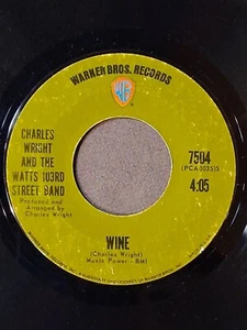 northern soul CHARLES WRIGHT WATTS 103RD STREET BAND Wine WARNER BROS 7504 - Picture 1 of 2