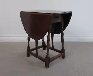 STICKLEY CHERRY COLONIAL DROP LEAF END TABLE, ONE DRAWER - Picture 1 of 11