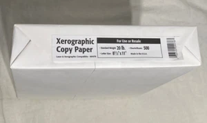 Unbranded Multipurpose Printer/Copy Paper 500 Sheets / 1 Ream 20lb. White USA - Picture 1 of 5
