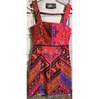 NWT New $189 Farm Rio Colorful Bandana Patchwork Mini Dress XS