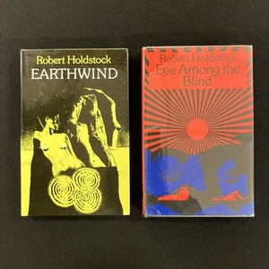 Lot 2 SIGNED Robert Holdstock novels EARTHWIND + HCDJs 1st Editions - Imagen 1 de 7