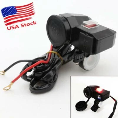 Cargador USB encendedor de cigarrillos para Honda Shadow ACE Aero Phantom VT750C VT750CD Foto 1 de 4