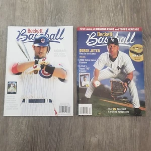 2004 2005 Lot of 2 Beckett Baseball Price Guide Magazine Jeter Garciaparra - Picture 1 of 2