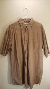 Columbia Sports Wear Brown Button Down Shirt Men's Size XXL - Picture 1 of 6