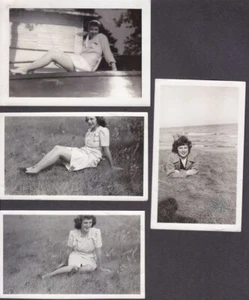 Gesundes hübsches Mädchen junge Frau Vintage Bild Foto 40er Jahre Manitowoc Wisconsin - Bild 1 von 1