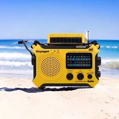 Kaito KA500 AM FM Hand Crank Weather NOAA Alert Radio - Yellow - Image 1 of 4