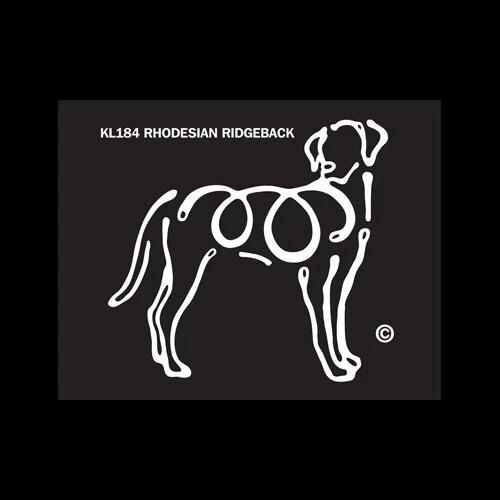 Rhodesian Ridgeback K Line Dog Breed Window Tattoo Decal - Image 1 of 1