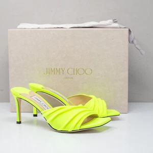 Jimmy Choo Basil 75 Neon Apple Green Heels, Size 7.5 US (37.5 EU) - Picture 1 of 8