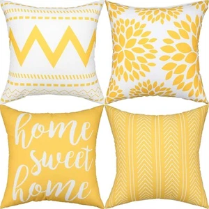 Pillow Cases Linen Throw Pillow Covers 18x18 Inch Set of 4 Home Decorations gift - Picture 1 of 4