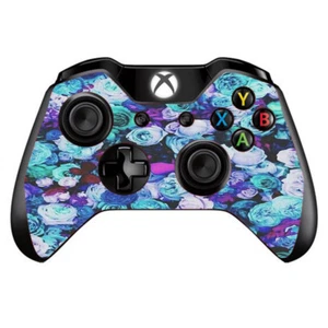 Skins Decals for Xbox One / One S w/Grip-Guard / Blue Roses Floral Pattern - Picture 1 of 2