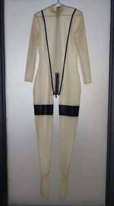 Latex Rubber Catsuit Bodysuit Transparent Jumpsuit Tights Overall Size Men XL - Bild 1 von 2