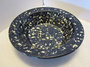 Marshall Pottery Bowl Cobalt Blue Spongeware Master Potter Signed Texas 9.75" W - Picture 1 of 9