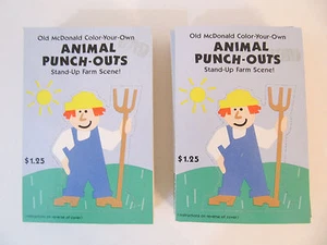 NEU 1990 Hallmark Color-Your-Own "Farm Animals" Standstanzer Posten von 16 - Bild 1 von 9