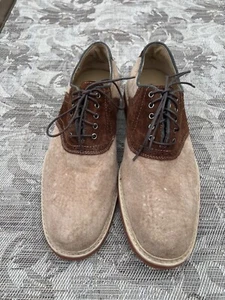 HUSH PUPPIES Men's 8.5 Two-Tone Suede Lace-up Oxfords! - Picture 1 of 8