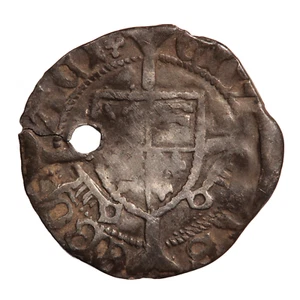 1485 - 1509 HENRY VII SOVEREIGN TYPE HAMMERED SILVER PENNY (#7297) - Picture 1 of 2