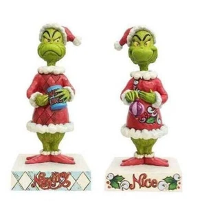 BRANDNEU VERPACKT JIM SHORE GRINCH FRECHE SCHÖNE ZWEISEITIGE FIGUR 6002068 WEIHNACHTEN - Bild 1 von 1