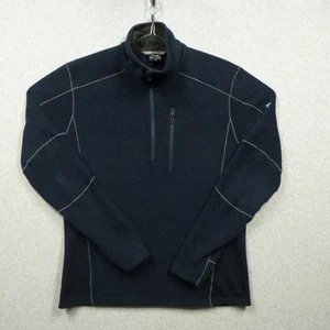 Kuhl Sweater Men Medium Blue 1/4 Zip Interceptr Fleece High Neck Sweatshirt 3111 - Picture 1 of 9