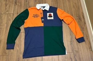 MEN'S SZ S RALPH LAUREN POLO CLASSIC FIT League Champions Color Block RUGBY READ - Picture 1 of 6