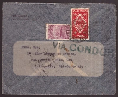 Brazil, 1933 air mail cover           -HI35 - Image 1 of 3