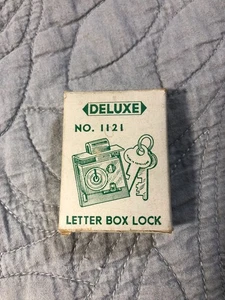 Vintage New Old Stock Deluxe Letter Box Lock with 2 Keys No. 1121 - Picture 1 of 5