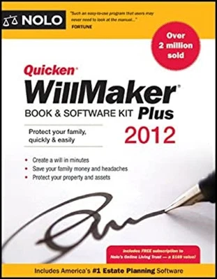 Quicken Willmaker Plus 2012 Edition : Book and Software Kit Nolo - Image 1 of 2