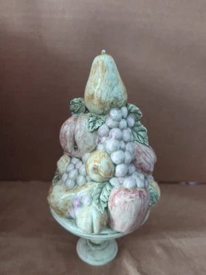 Vintage Ceramic Fruit Tree Topiary Centerpiece 9" Tall - Image 1 of 4