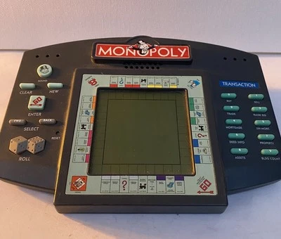 Vintage Monopoly Hasbro Hand Held Electronic Talking Travel Game 1997 Works - Image 1 of 4