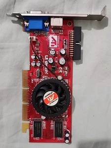 Vintage ATI Silent Optimus 9000 LP 64MB DDR VGA S-Video AGP Graphics Video Card - Picture 1 of 3