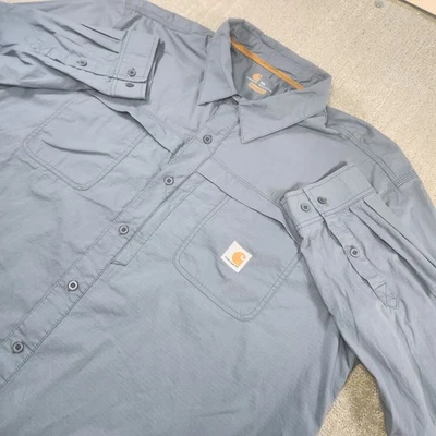 Carhartt Shirt Men 3XL Mandan Force Performance Ripstop Quick Dry Vented Gray - Image 1 of 4