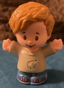 Fisher Price Little People Child 2016 Mattel Boy w/ Gray Fish Shirt Figure Toy - Picture 1 of 4