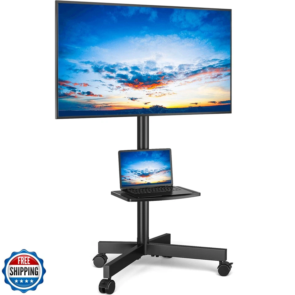 Soporte de TV móvil Rfiver para televisores de pantalla plana/curvada LED LCD de 23-60 pulgadas Foto 1 de 4