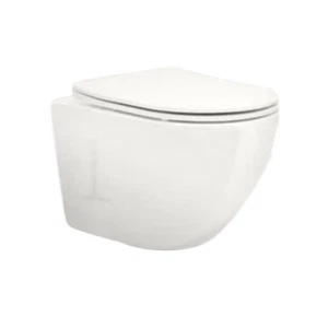 Spülrandloses Wand Hänge WC Toilette Deckel lang Tornadospülung Softclose Nano - Bild 1 von 4